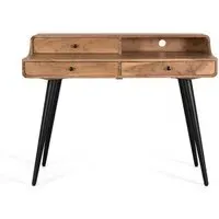 Pavia 3 Drawer Desk - Natural, Acacia Wood