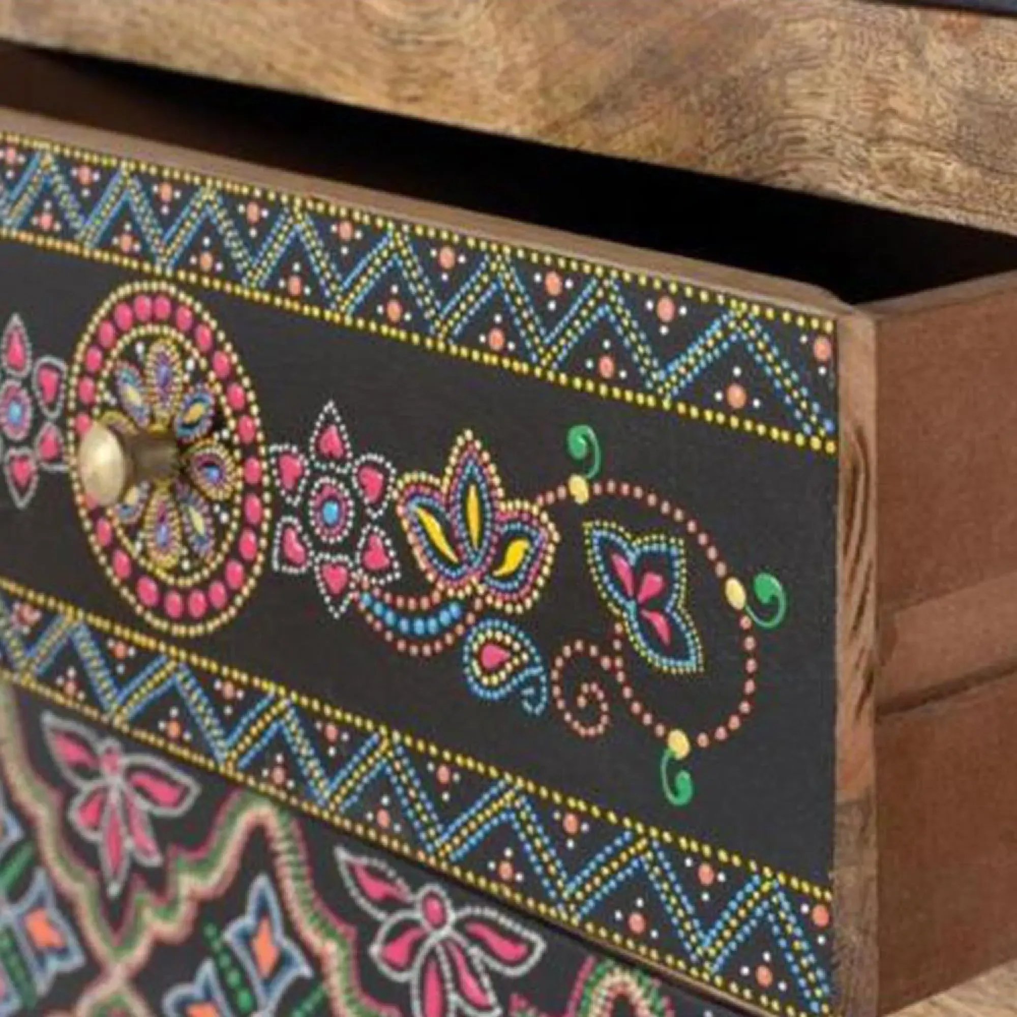 Pease 4 Drawer Hall Cabinet - Mango Wood