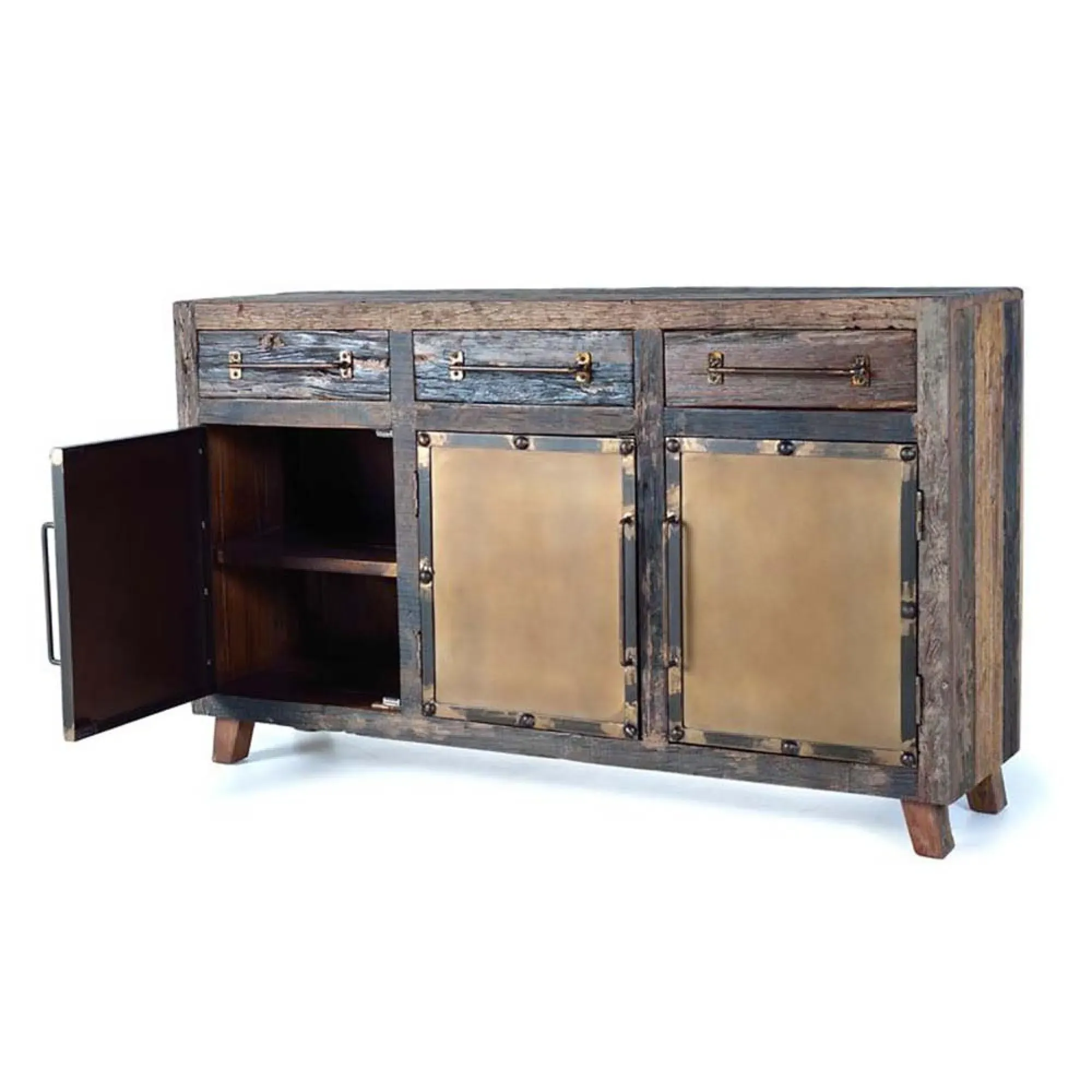 Pemberton 2 Door Medium Sideboard - Natural, Railway Wood