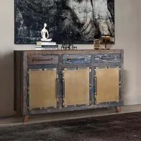 Pemberton 2 Door Medium Sideboard - Natural, Railway Wood