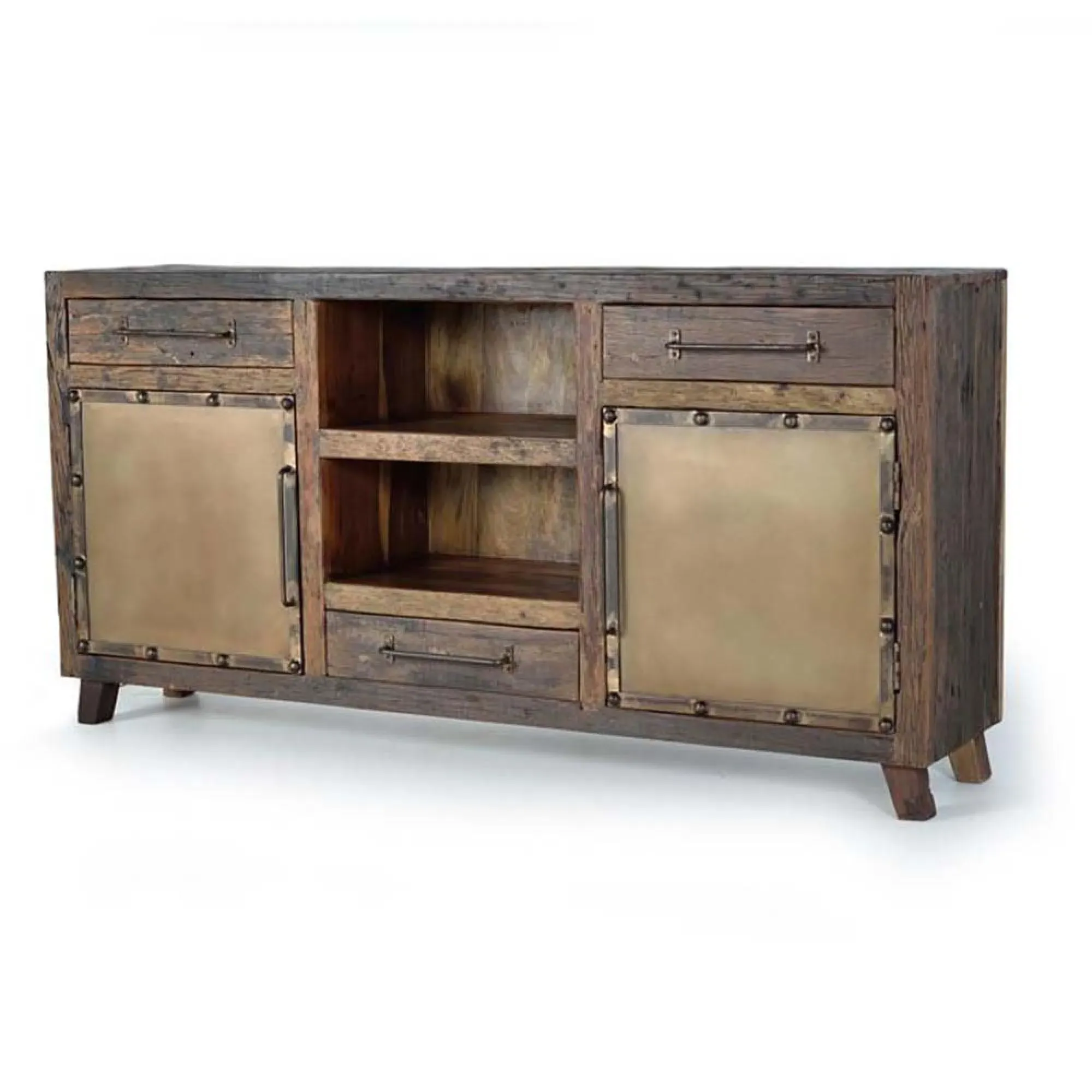 Pemberton 3 Door Extra Large Sideboard - Natural, Railway Wood