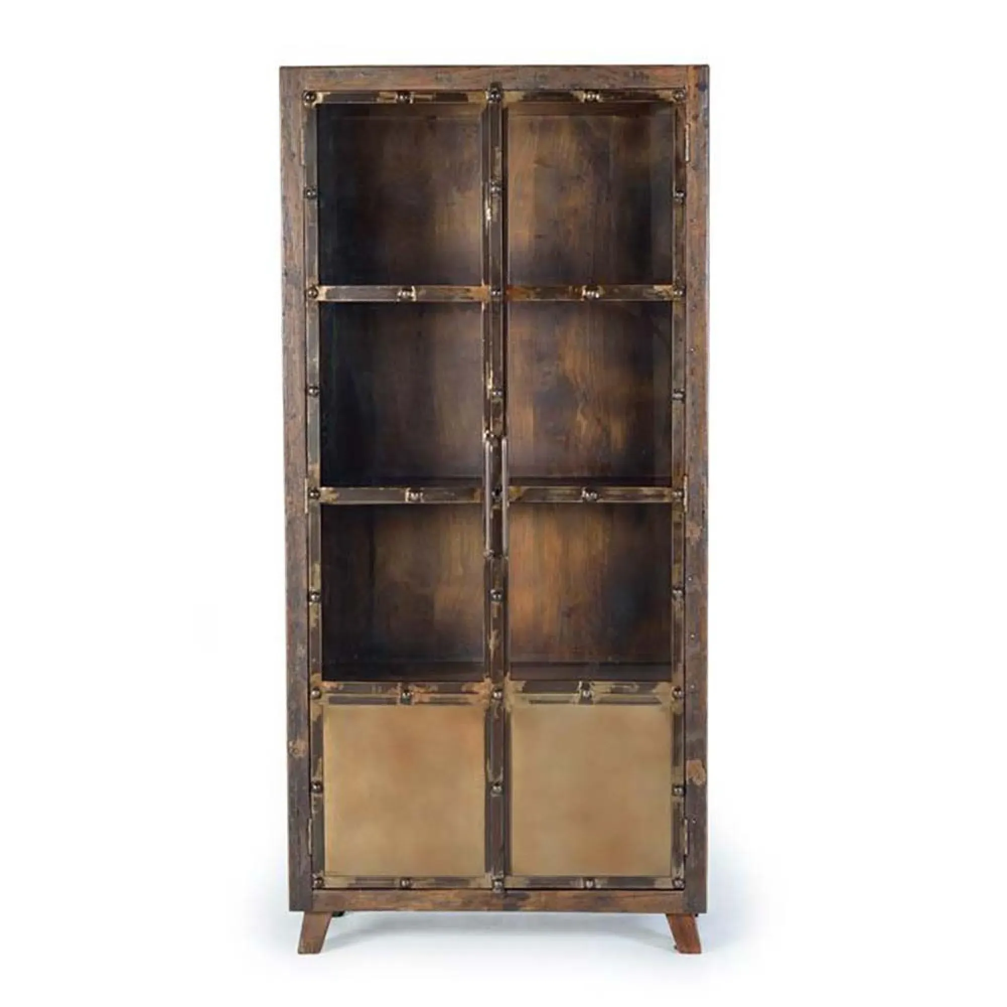 Pemberton Railway Wood 2 Door Display Cabinet - Natural