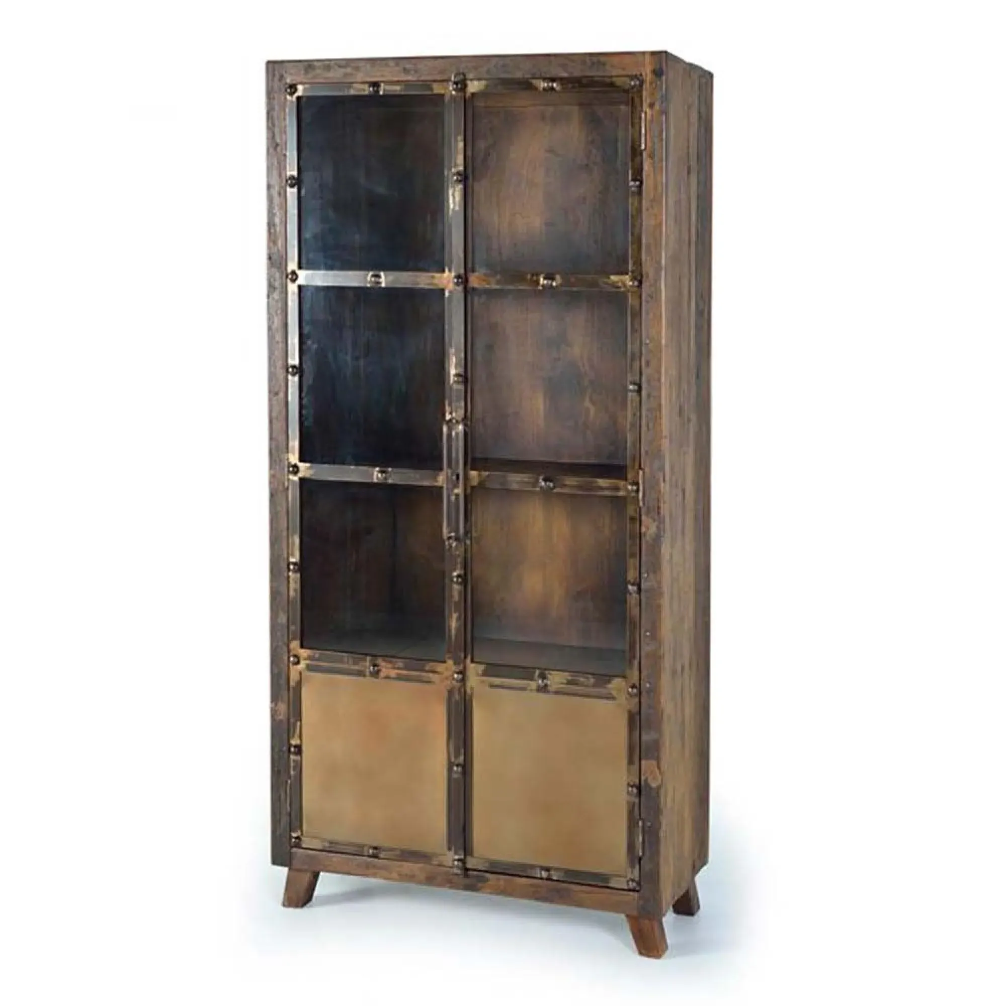 Pemberton Railway Wood 2 Door Display Cabinet - Natural