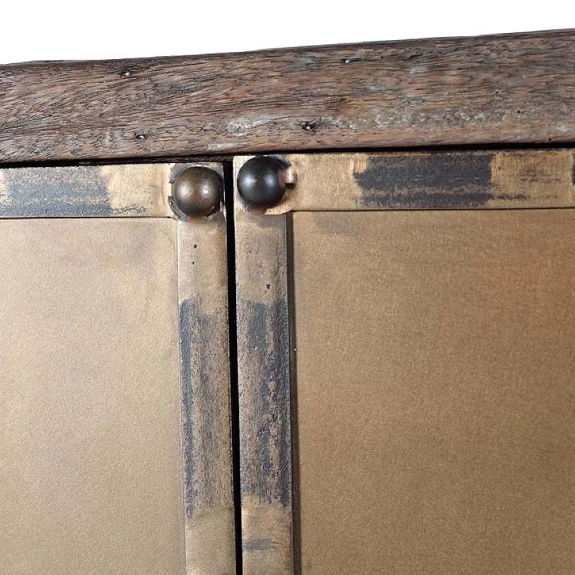 Pemberton Railway Wood 2 Door Hall Cabinet - Natural