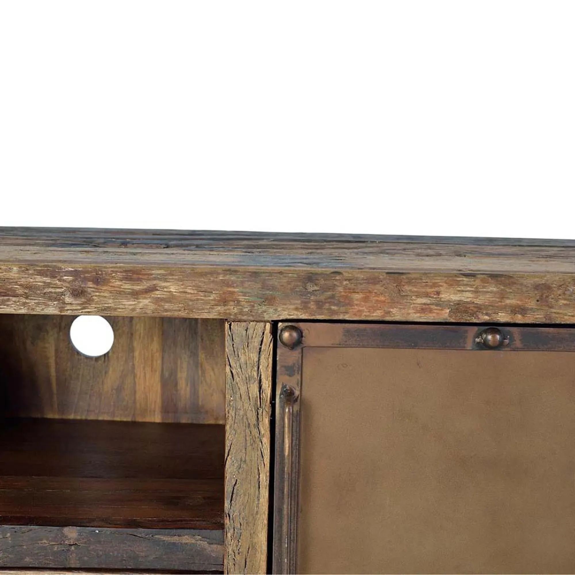 Pemberton Railway Wood 2 Door TV Unit - Natural