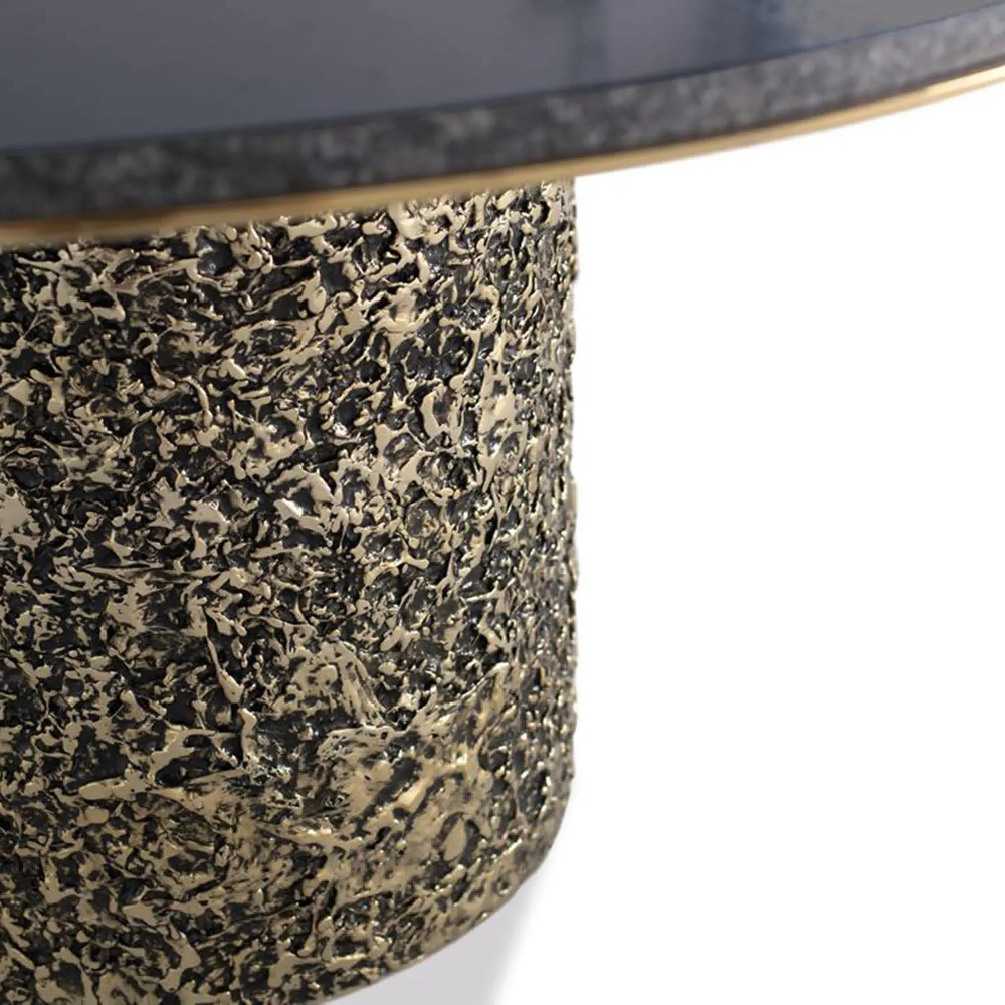 Pembroke Round Coffee Table - Black, Marble