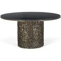 Pembroke Round Coffee Table - Black, Marble