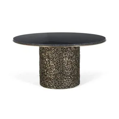 Pembroke Round Coffee Table - Black, Marble image