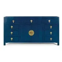 Pesaro 2 Door Extra Large Sideboard - Blue, Mango Wood