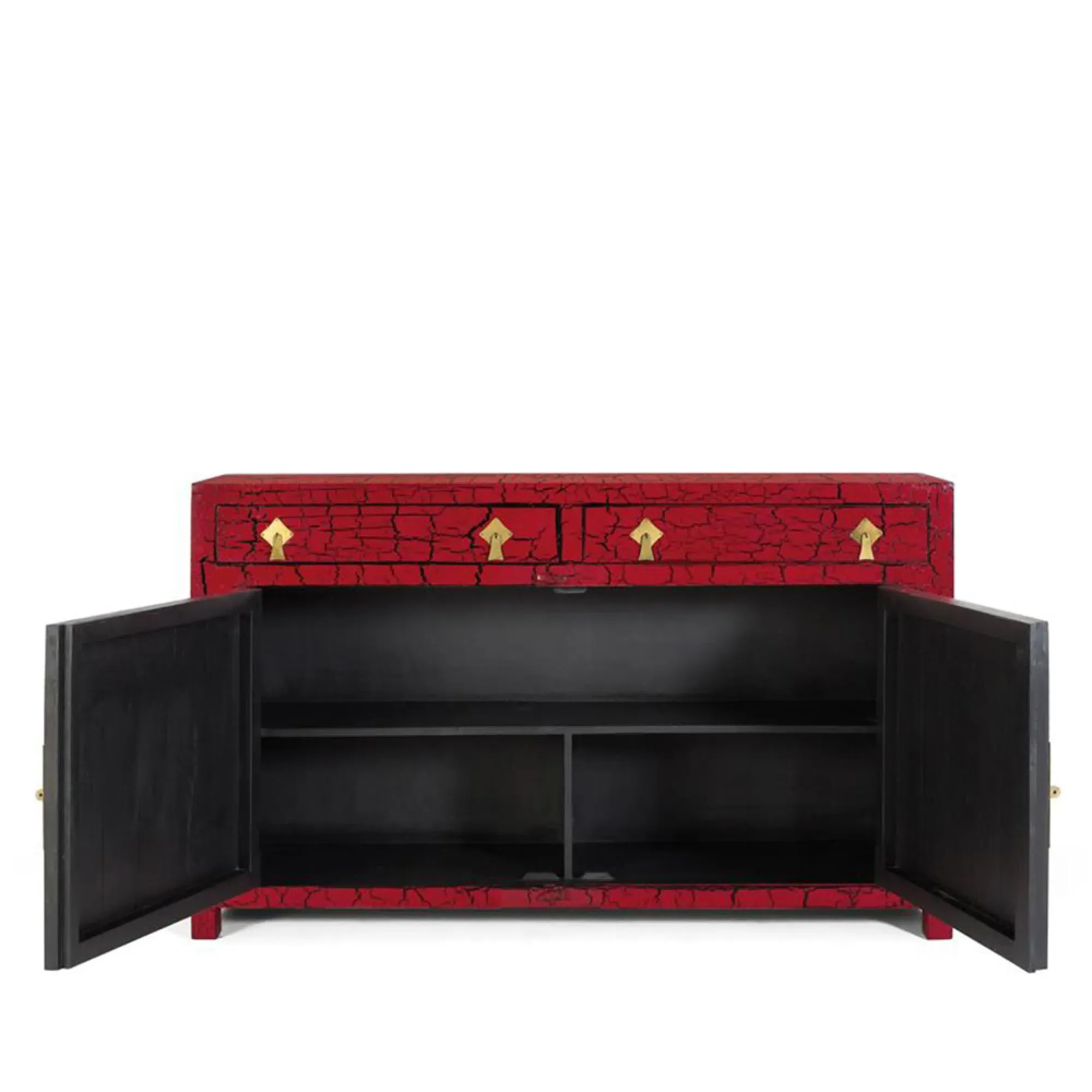 Pesaro 2 Door Medium Sideboard - Red, Mango Wood