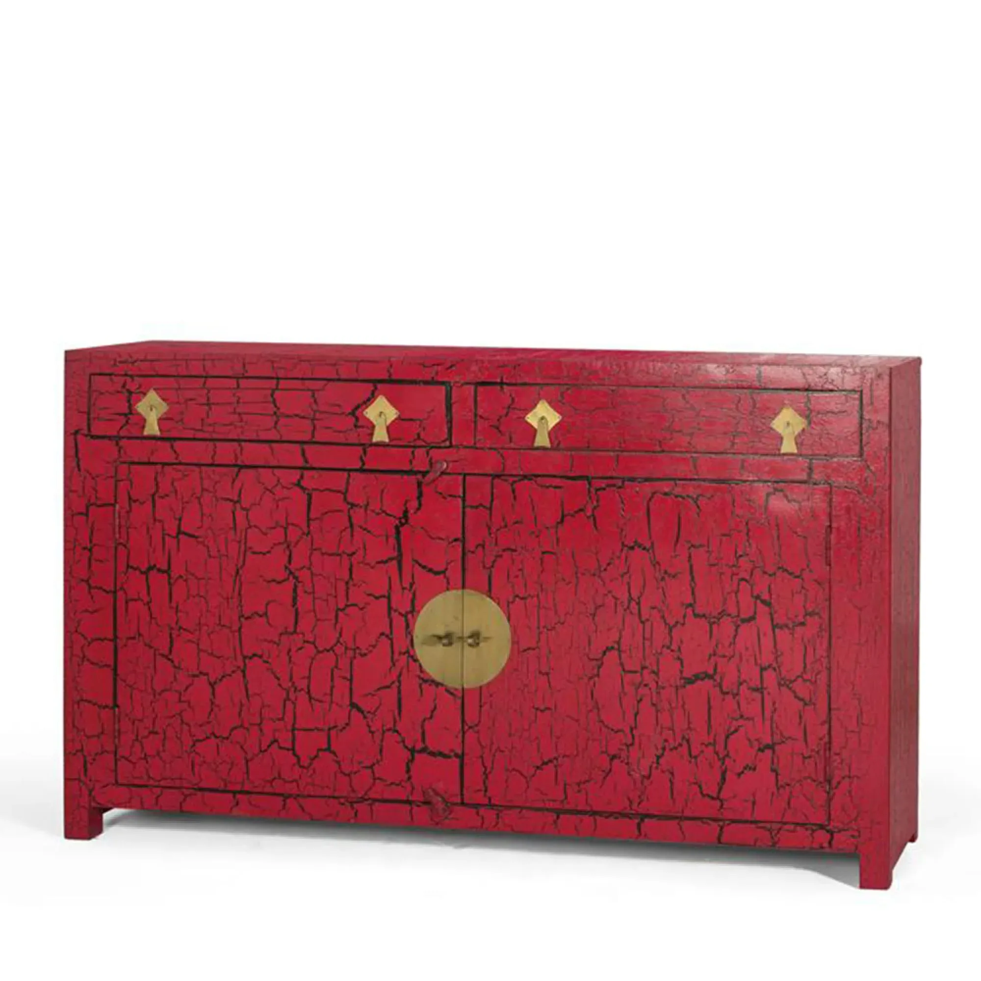 Pesaro 2 Door Medium Sideboard - Red, Mango Wood