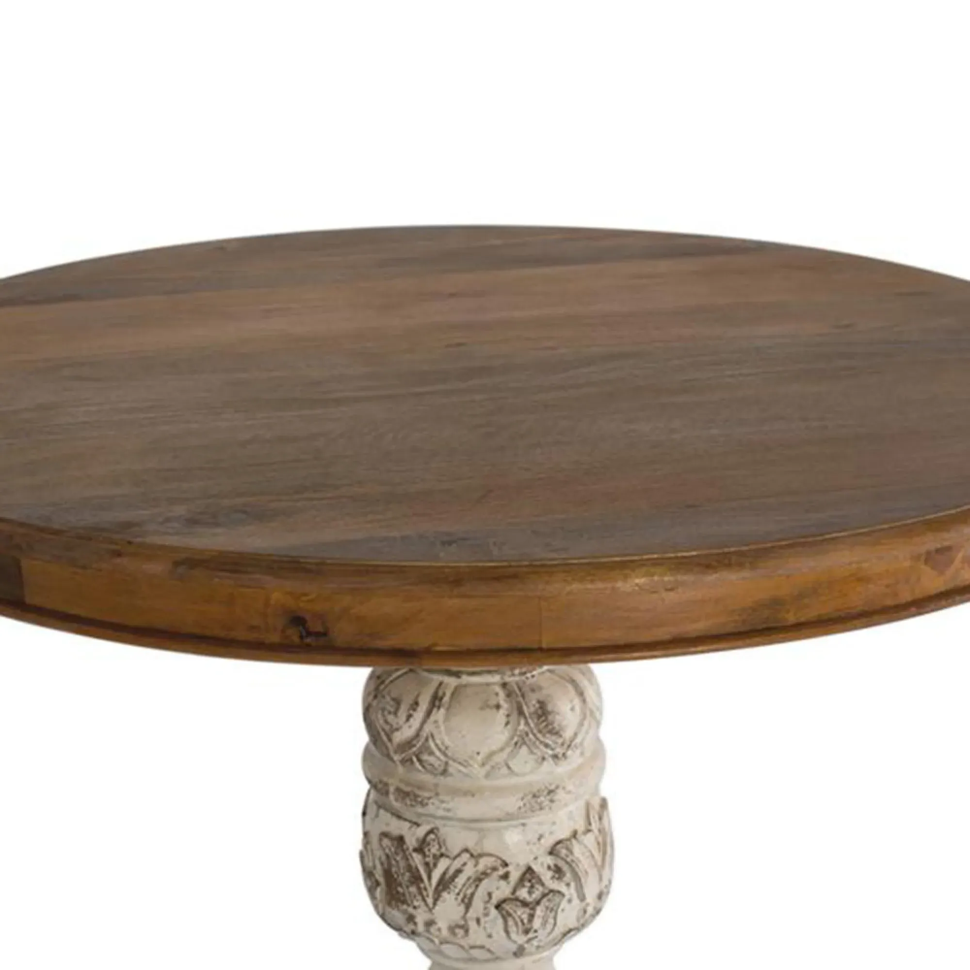 Pescara Round Pedestal Dining Table - Natural, Mango Wood