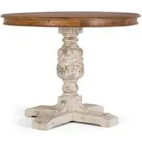 Pescara Round Pedestal Dining Table - Natural, Mango Wood