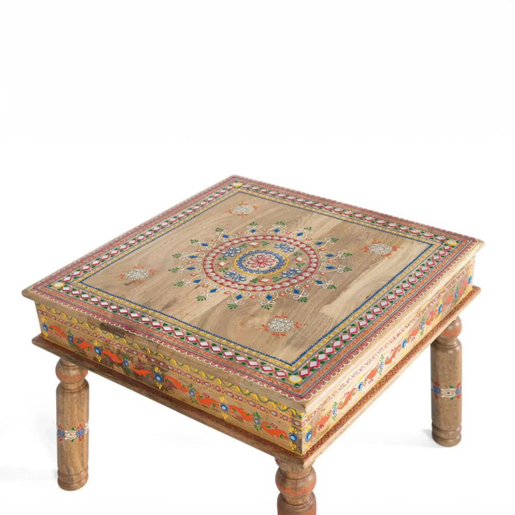 Piacenza Square Side Table - Natural, Mango Wood