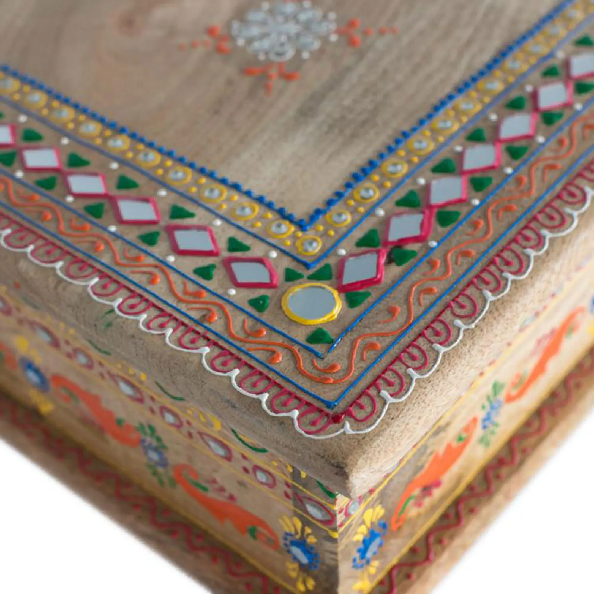 Piacenza Square Side Table - Natural, Mango Wood