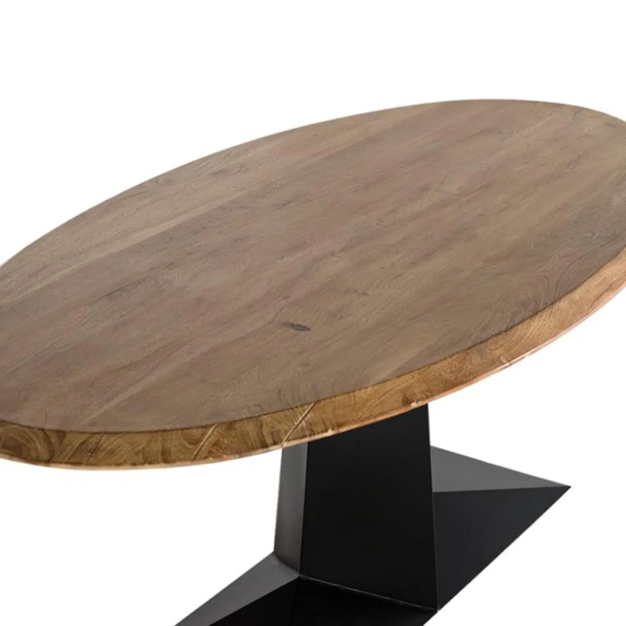 Pisa Oval 8-Seater Pedestal Dining Table - Natural, Acacia Wood