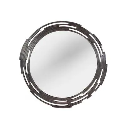 Pisa Round Wall Mirror - Bronze image