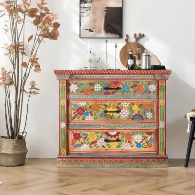 Pistoia 3 Drawer Chest - Natural, Mango Wood