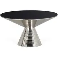 Presteigne Round Coffee Table - Black, Glass