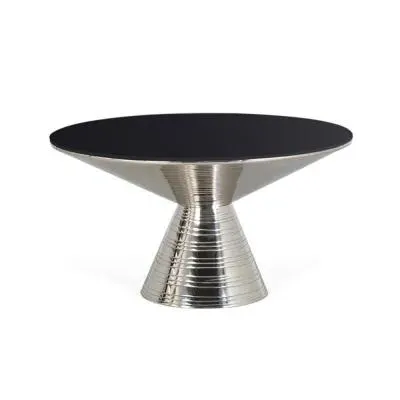 Presteigne Round Coffee Table - Black, Glass image