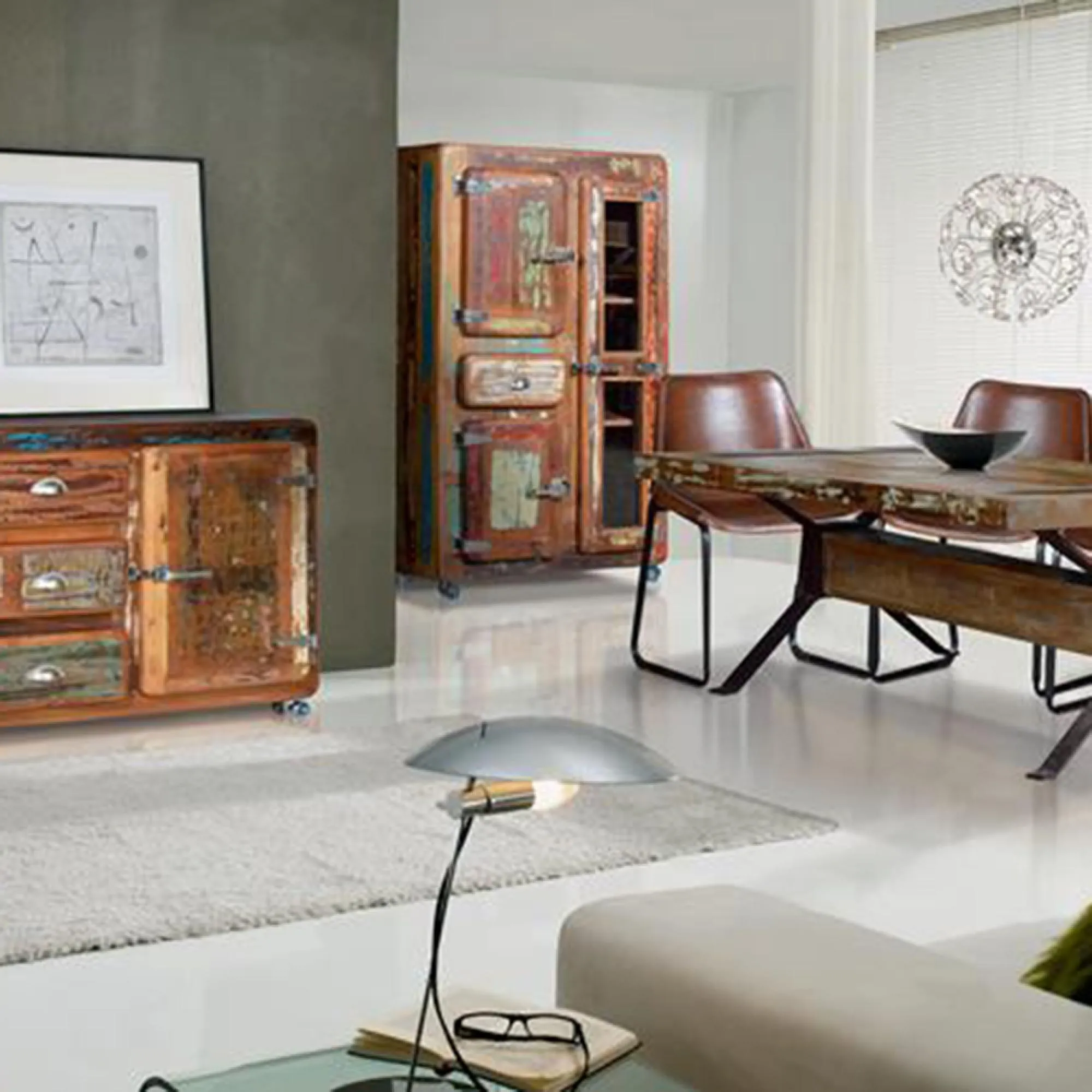 Questa 3 Door Cabinet - Recycled Wood