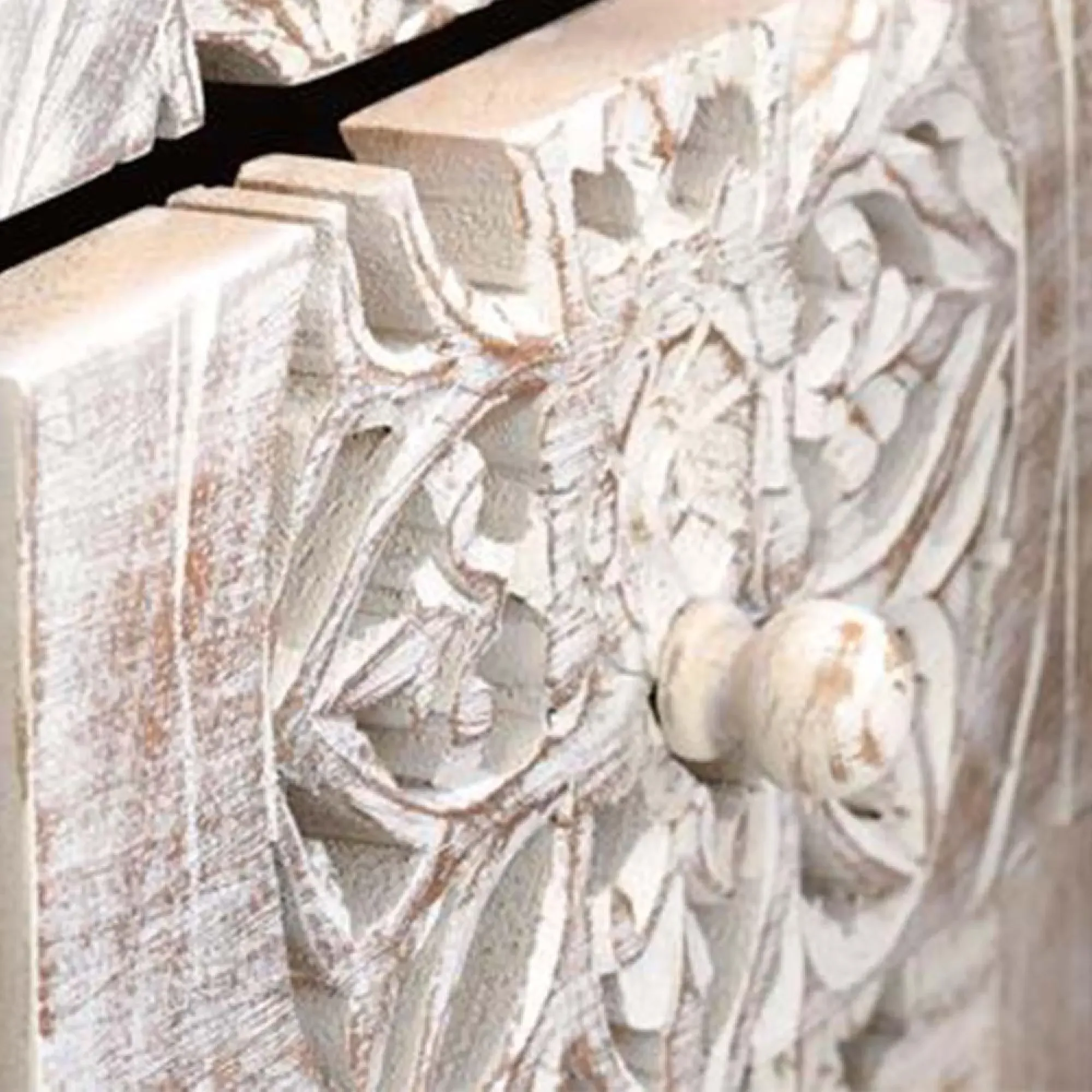 Quintana 5 Drawer Tall Chest - White Washed, Mango Wood