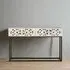 Quintana Carved 2 Drawer Console Table - White Washed, Mango Wood