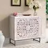 Quintana Carved 3 Drawer Chest - White, Mango Wood