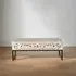 Quintana Carved Coffee Table - White Washed, Mango Wood