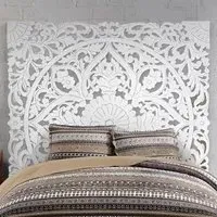 Radoyya Carved Wood Headboard - White