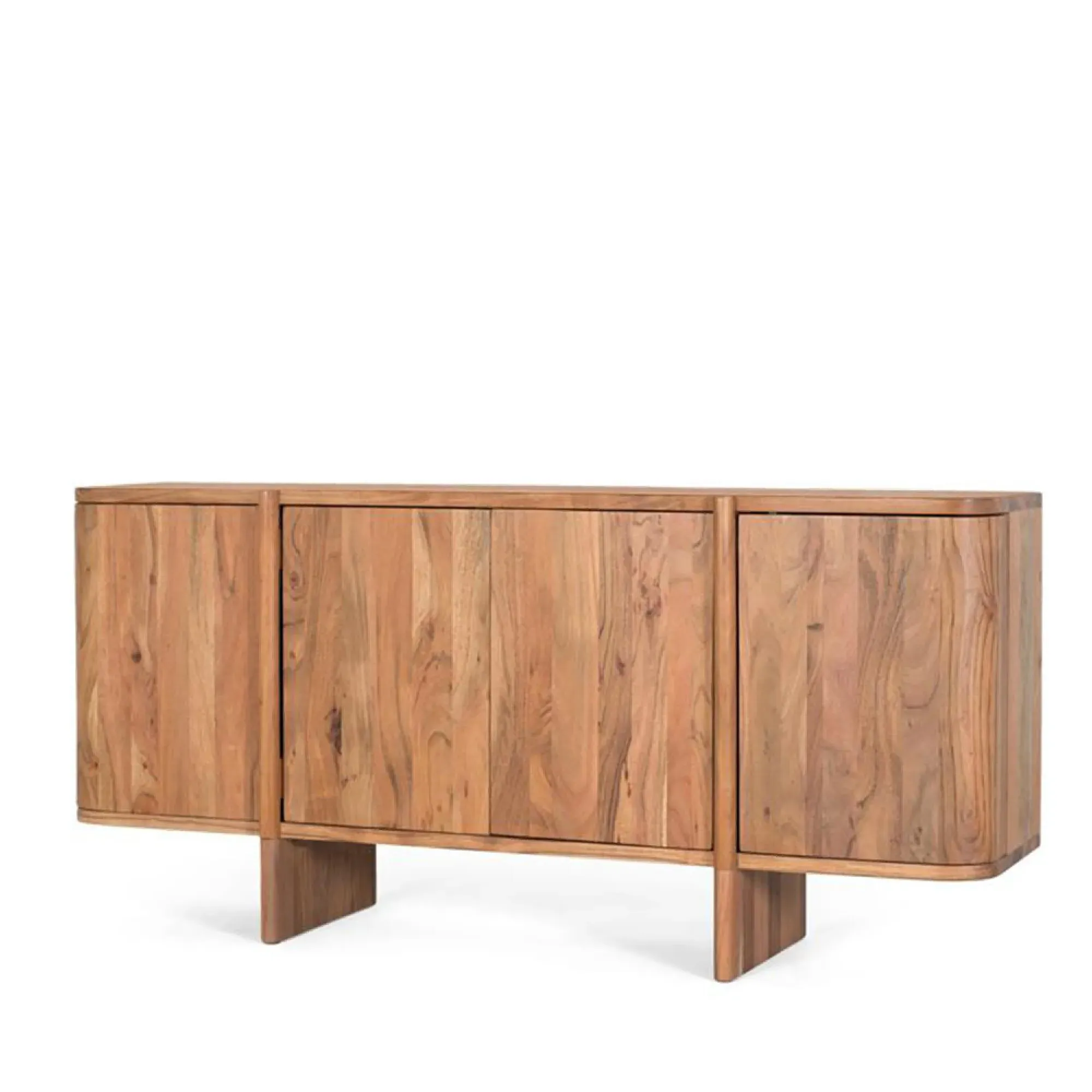 Ragusa 4 Door Large Sideboard - Natural, Acacia Wood