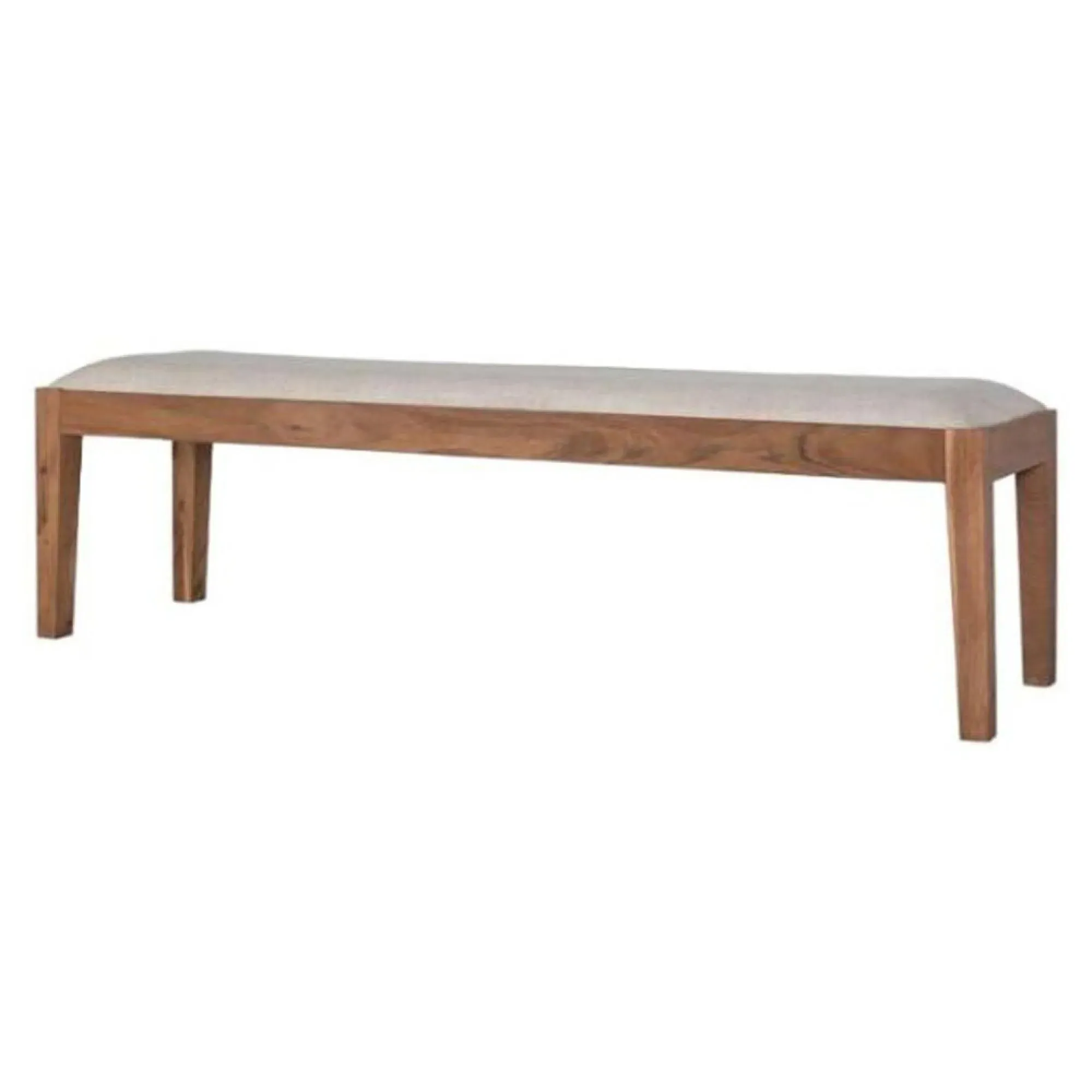 Randolph Padded Bench - Acacia Wood