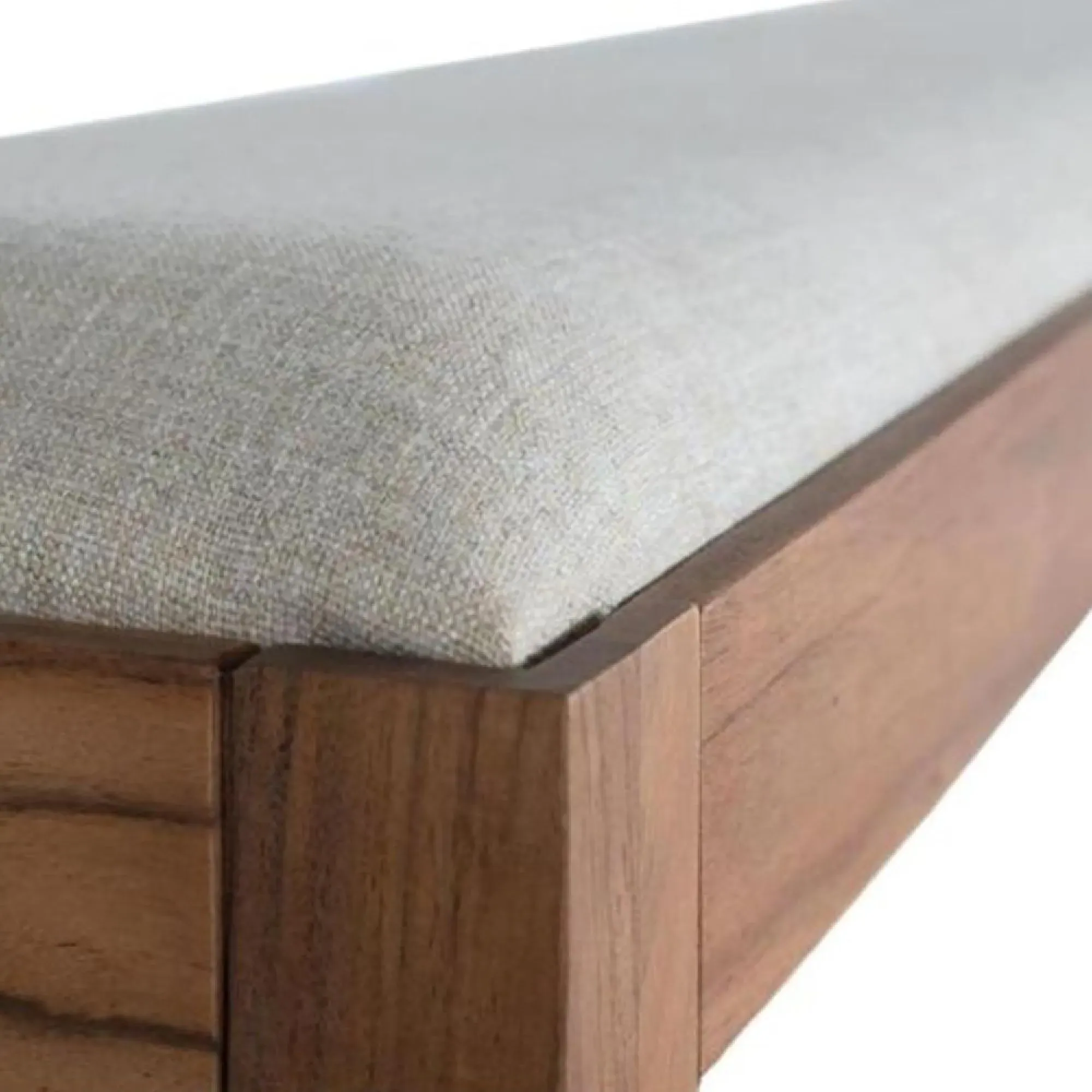 Randolph Padded Bench - Acacia Wood