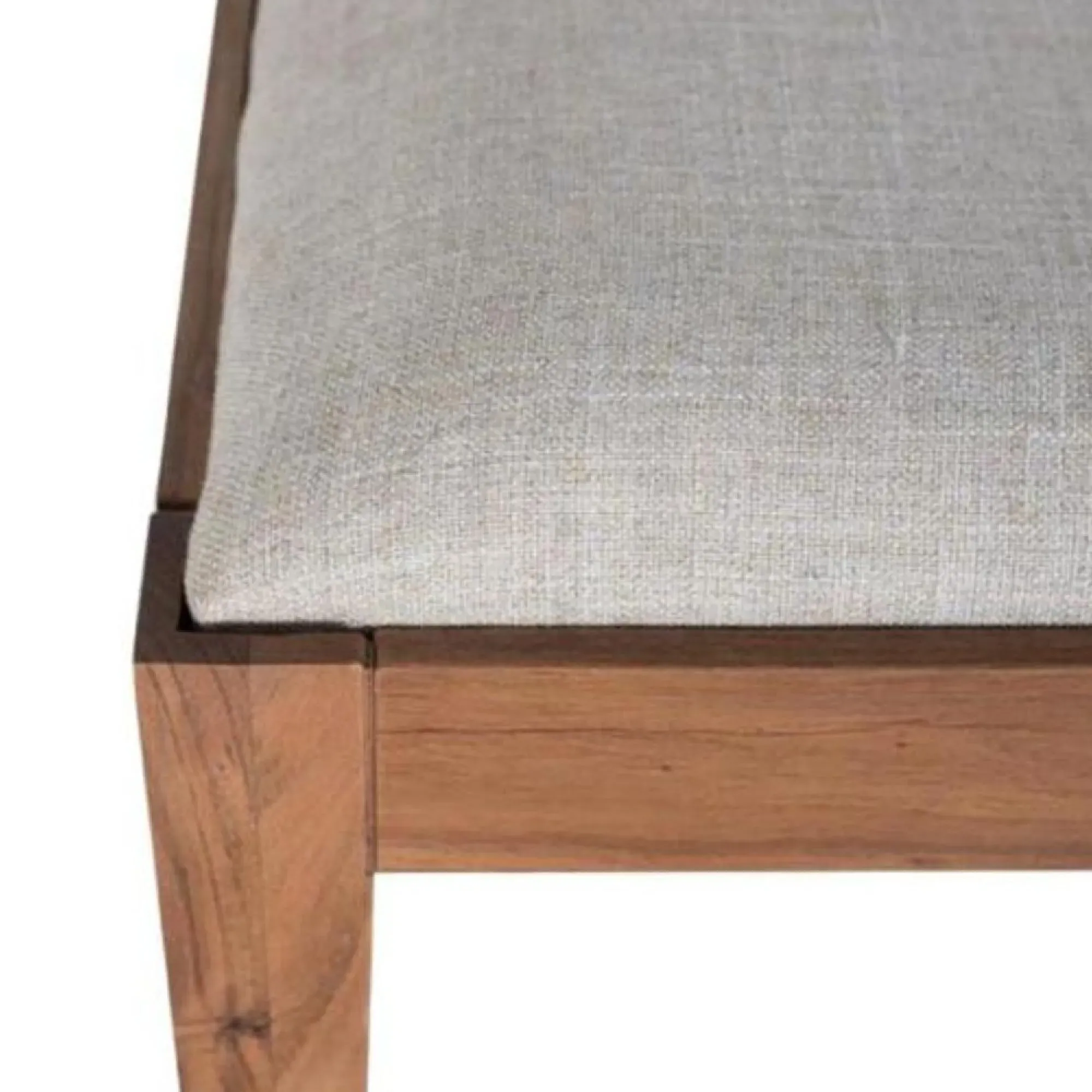 Randolph Padded Bench - Acacia Wood