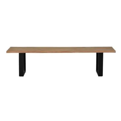 Ravenden Solid Mango Wood Dining Bench - Natural image