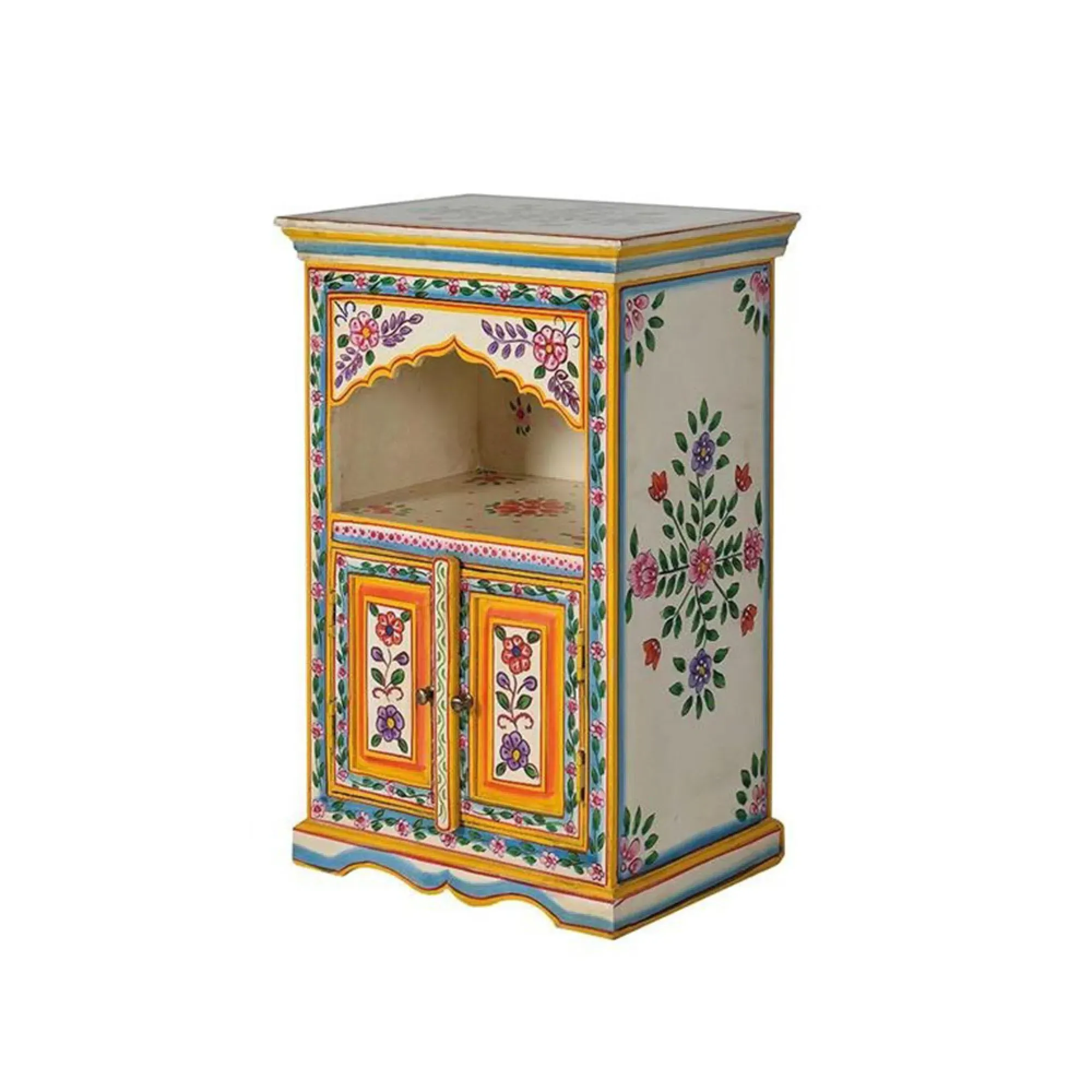 Raya 2 Door Bedside Cabinet - Mango Wood