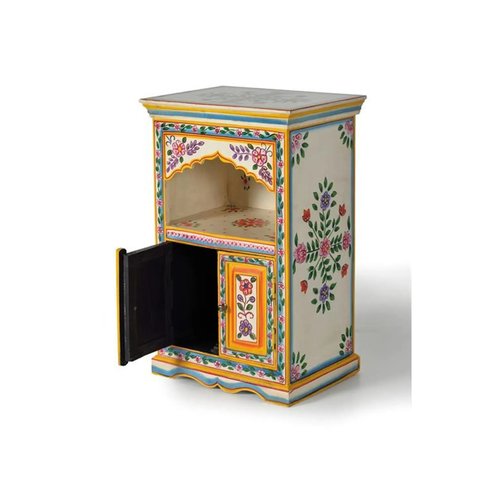 Raya 2 Door Bedside Cabinet - Mango Wood