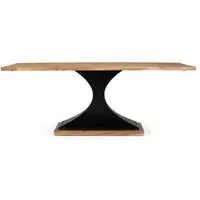 Raya 8-Seater Pedestal Dining Table - Natural, Acacia Wood