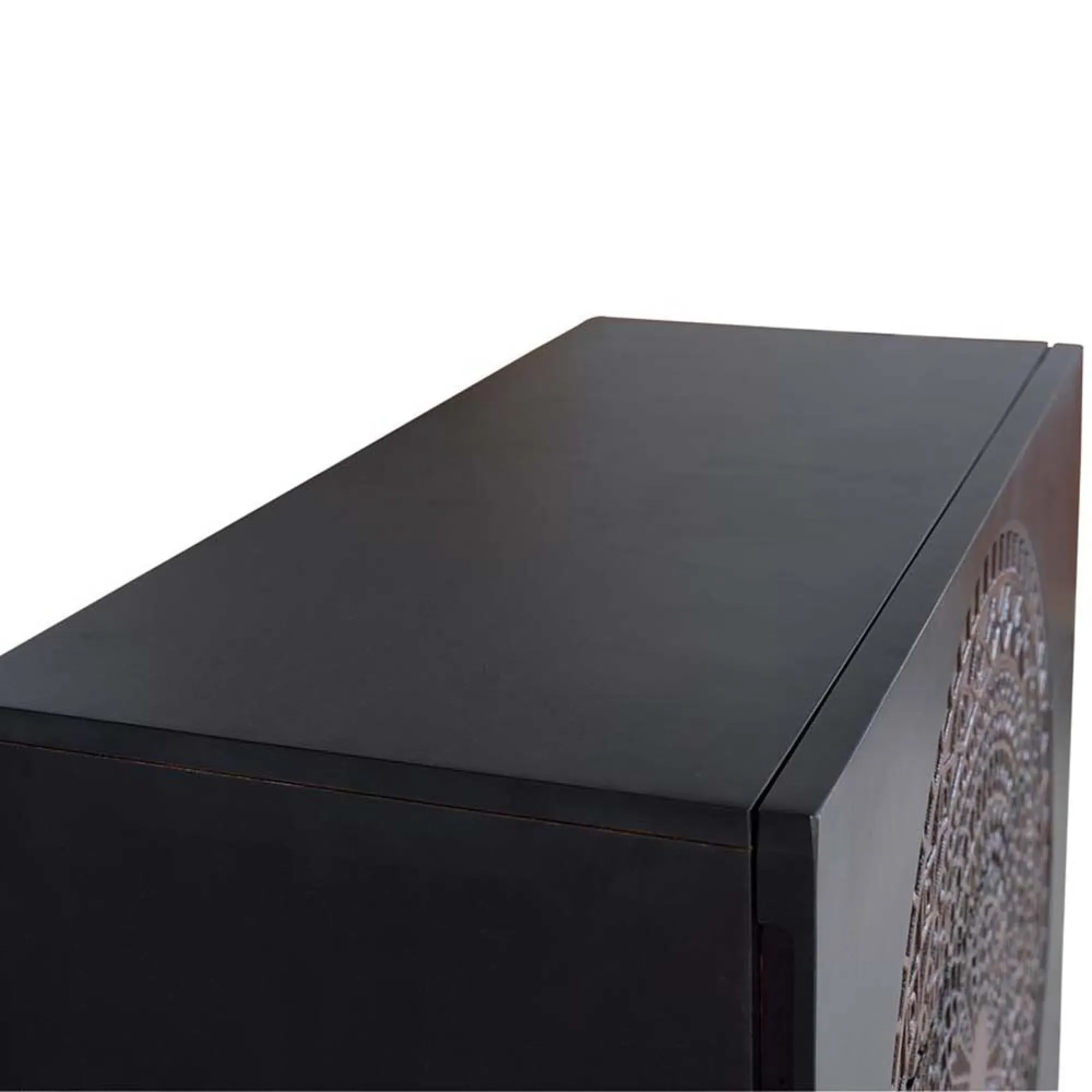 Refton Carved 3 Drawer Chest - Dark Walnut, Mango Wood