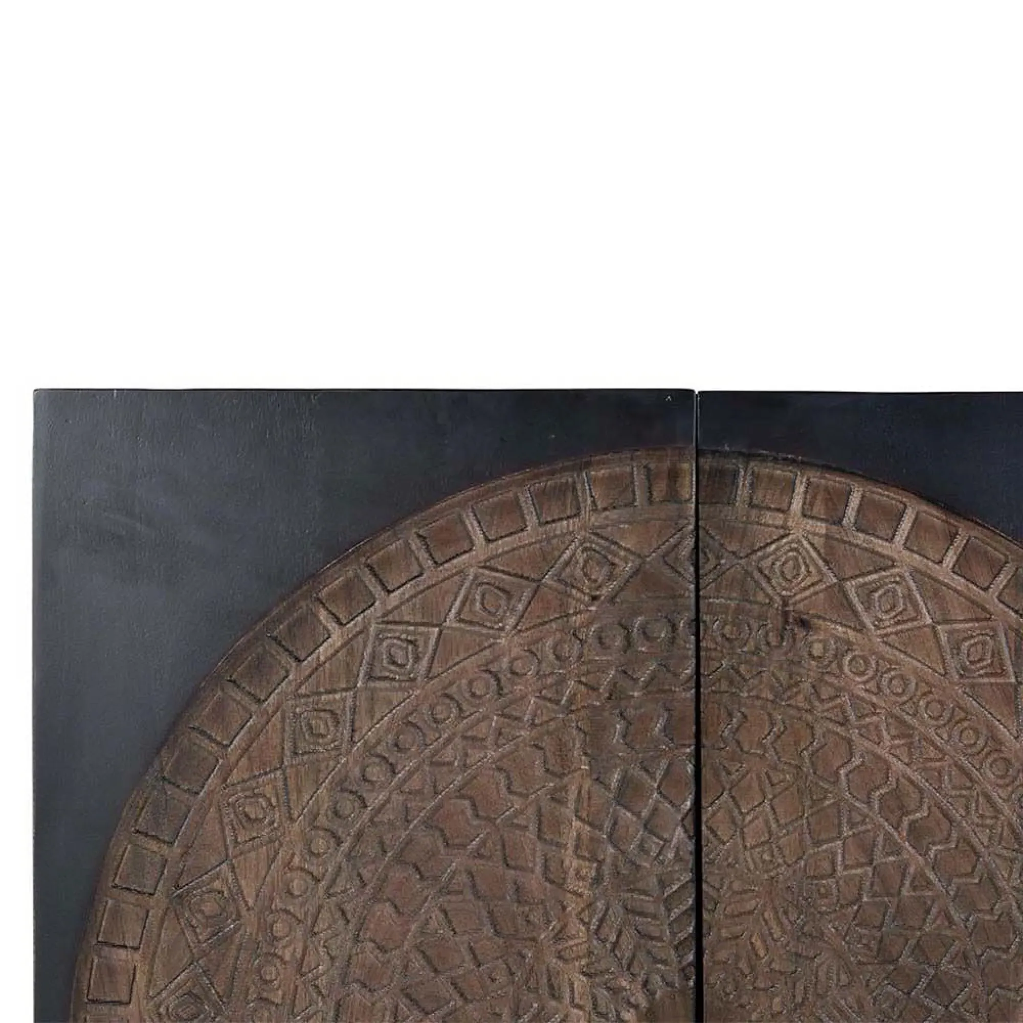 Refton Carved 4 Door Sideboard - Dark Walnut, Mango Wood