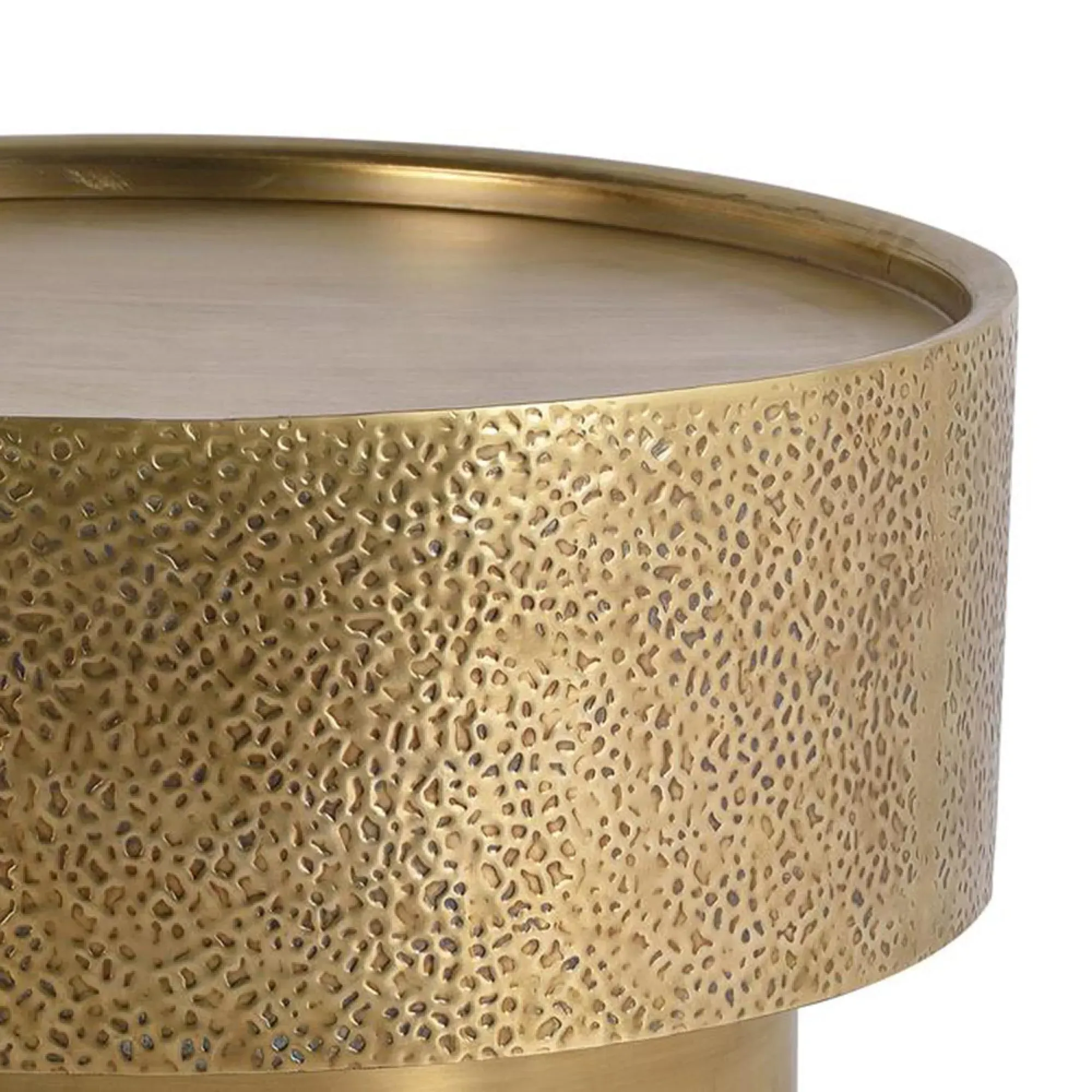 Rhayader Round Coffee Table - Gold, Metal