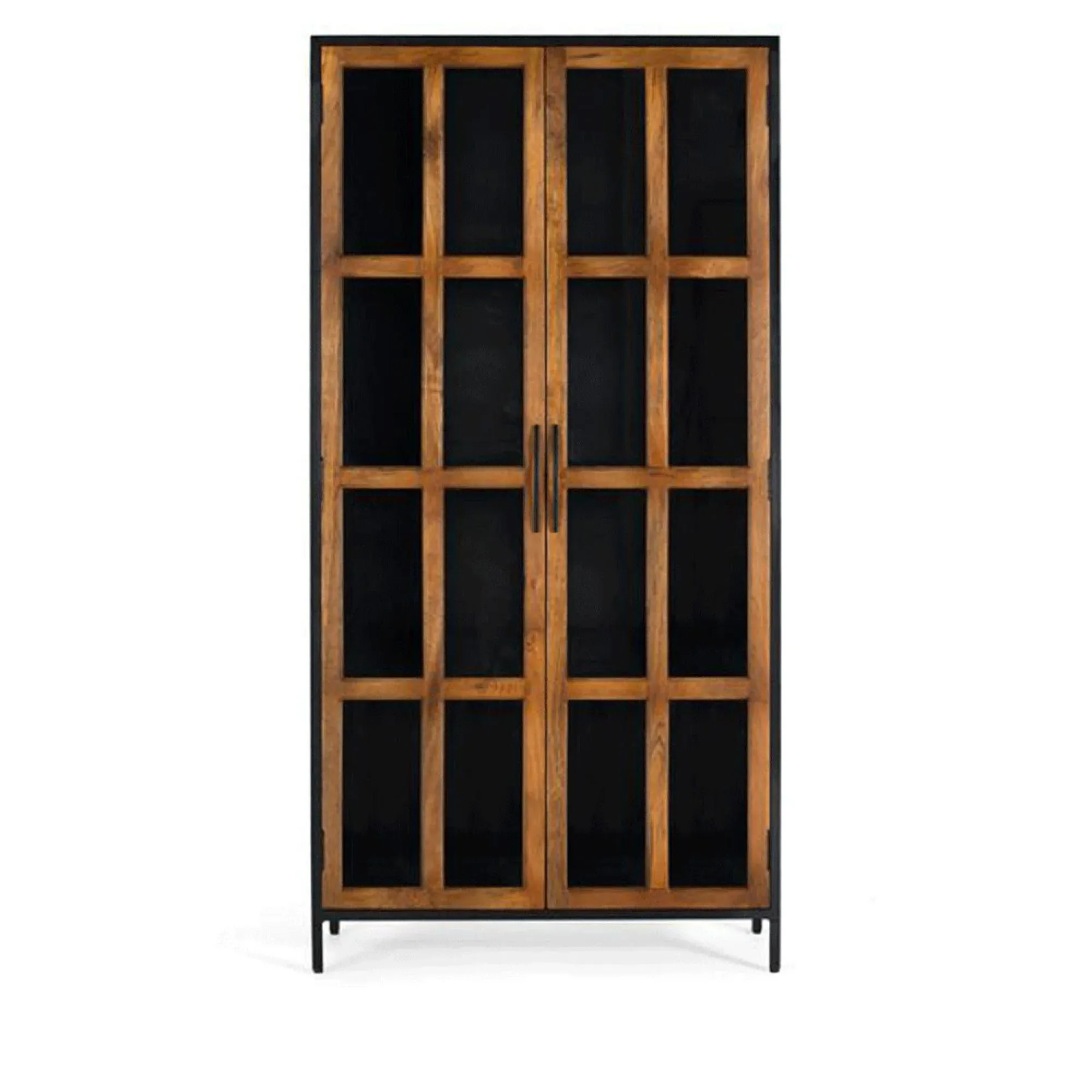 Rieti 2 Door Display Cabinet - Natural, Mango Wood