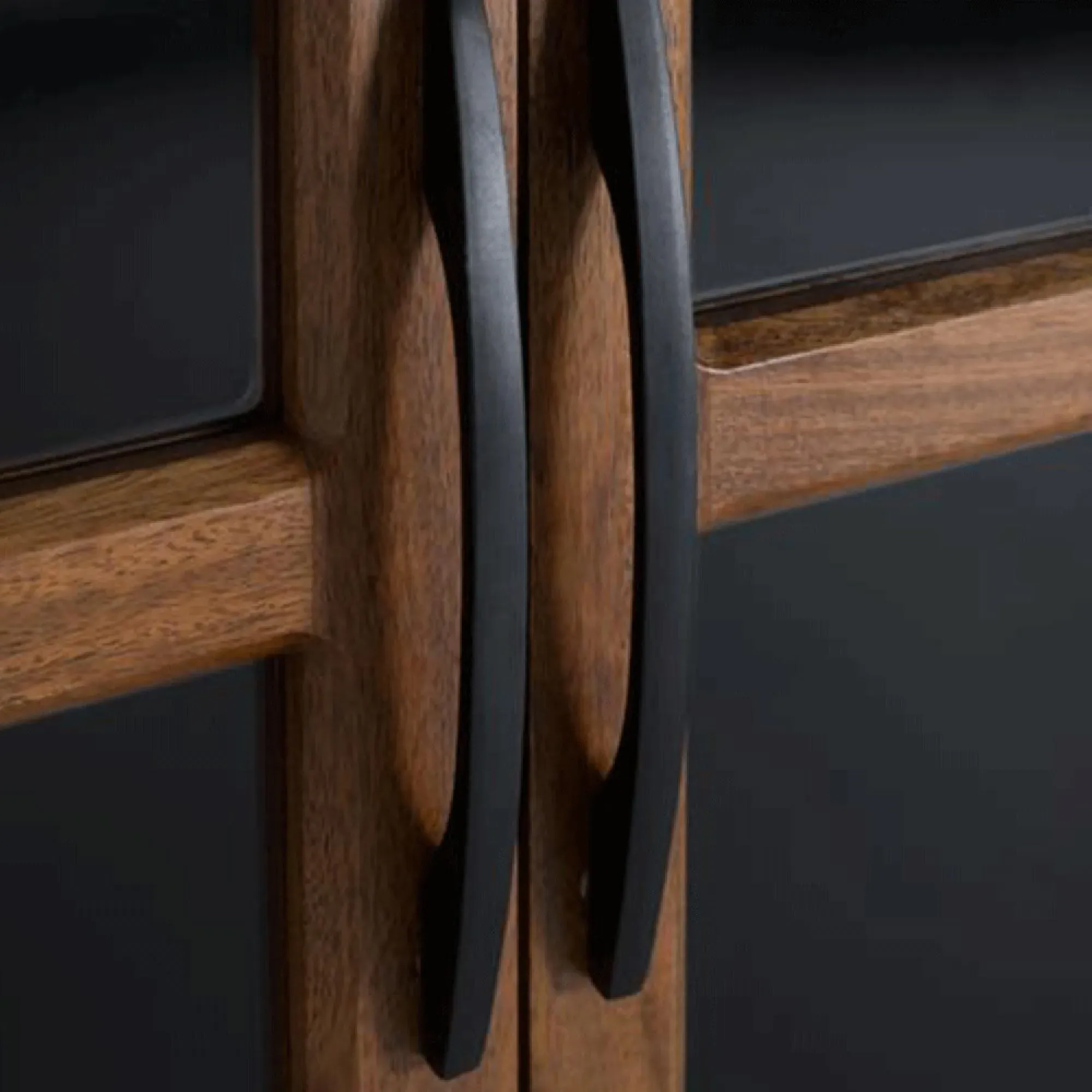 Rieti 2 Door Display Cabinet - Natural, Mango Wood