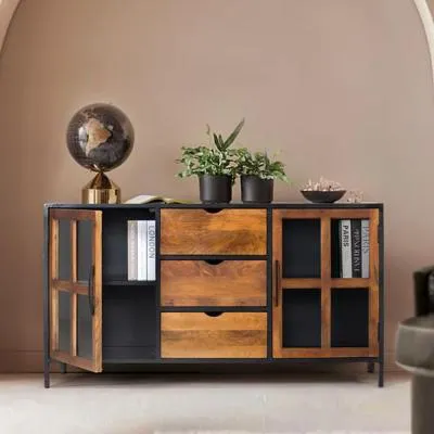 Rieti 2 Door Medium Sideboard - Natural, Mango Wood