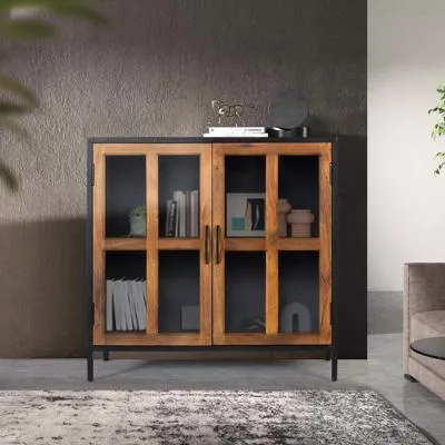 Rieti 2 Door Small Sideboard - Natural, Mango Wood image