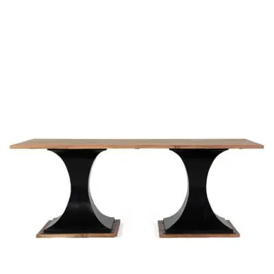 Rieti 8-Seater Double Pedestal Dining Table - Natural, Mango Wood