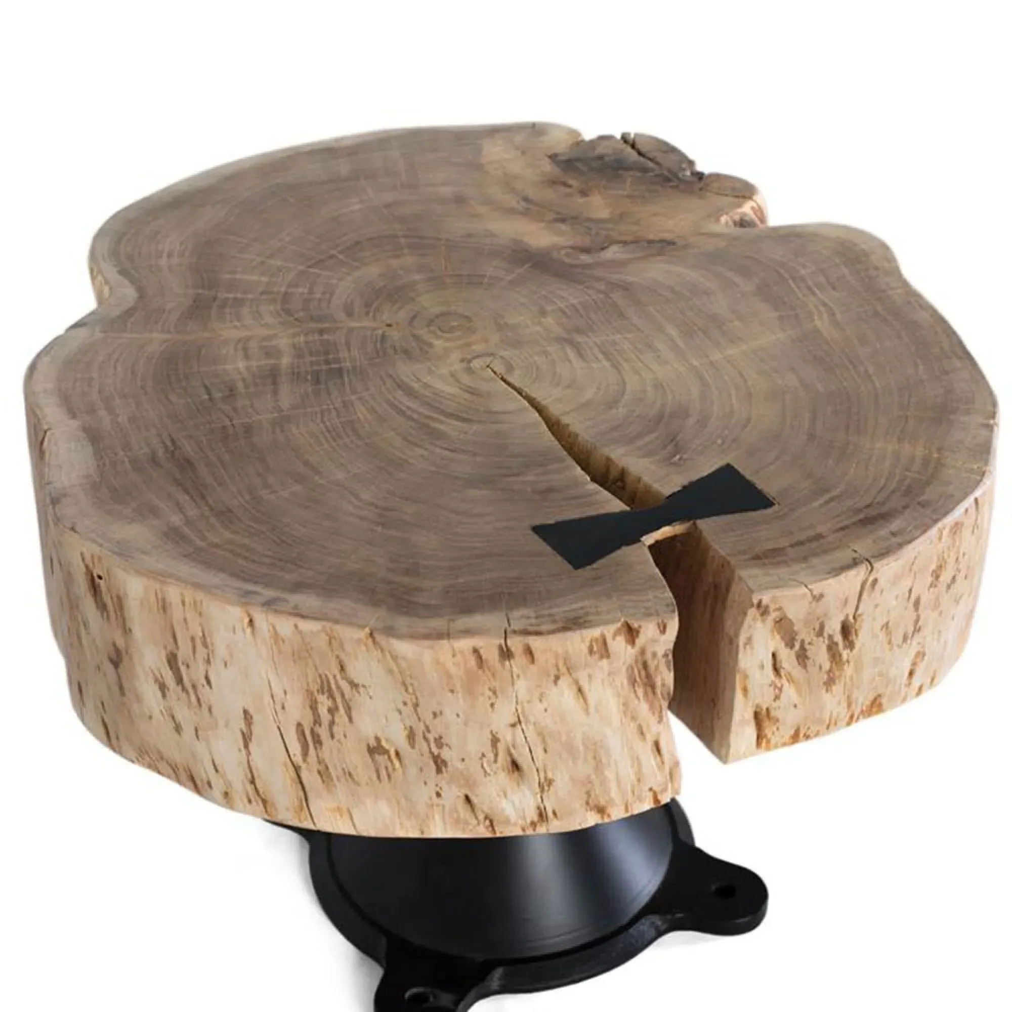 Rieti Industrial Mango Wood Coffee Table - Natural, Black