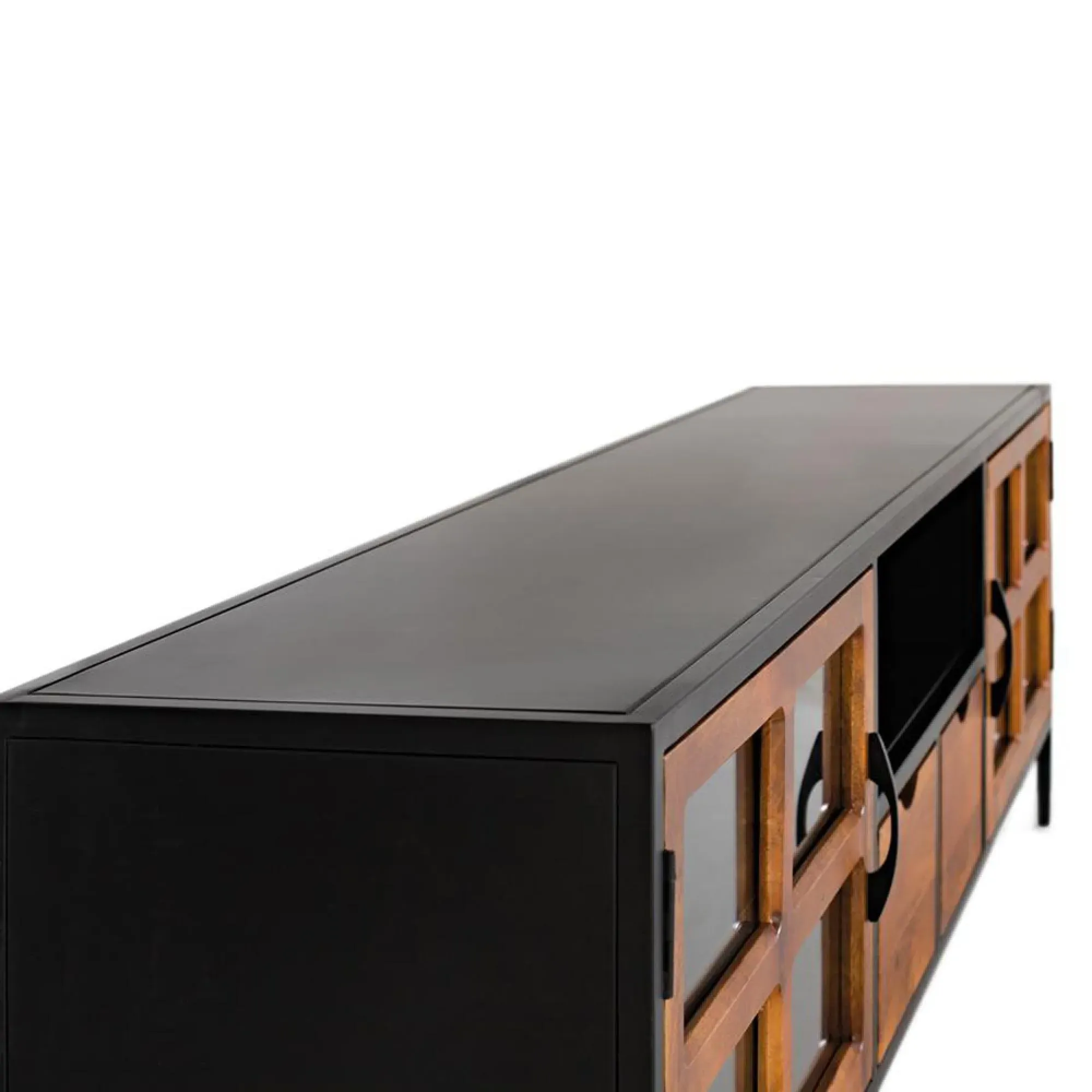 Rieti Large TV Unit with Storage - Natural, Mango Wood