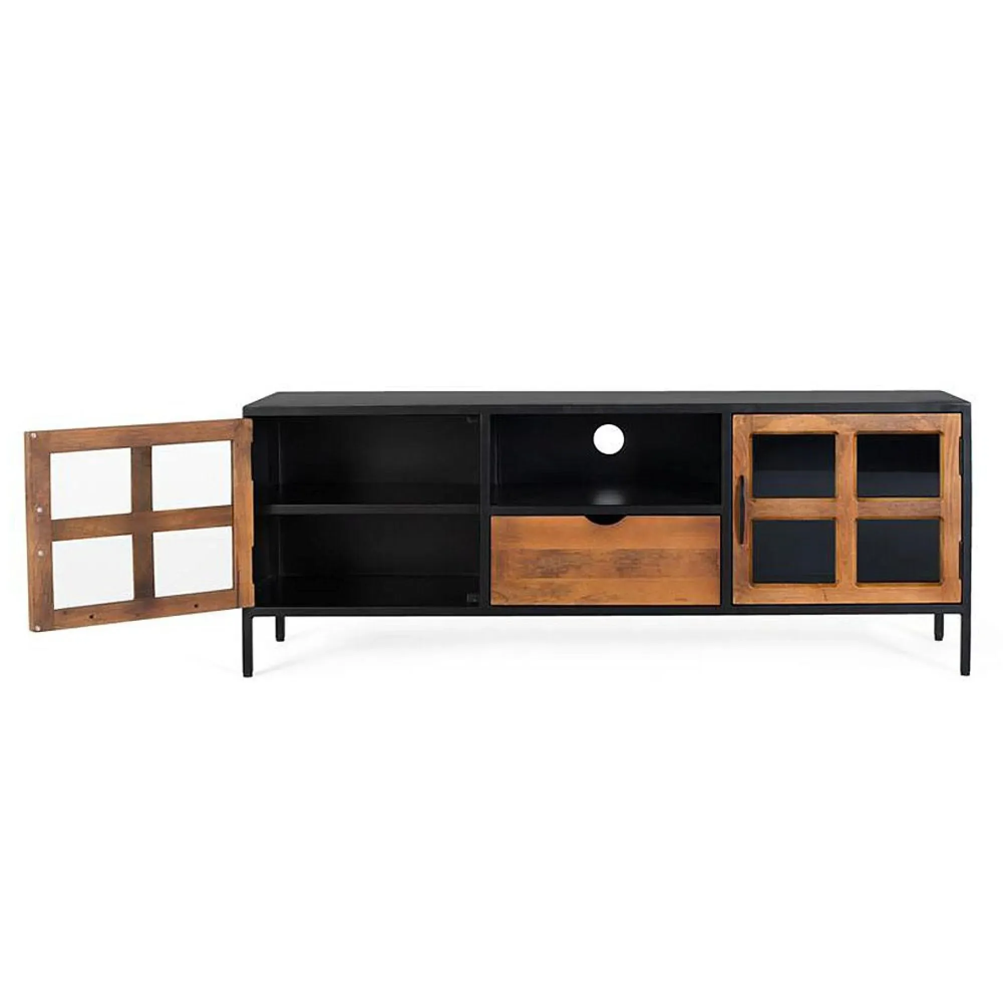 Rieti TV Unit with Storage - Natural, Mango Wood