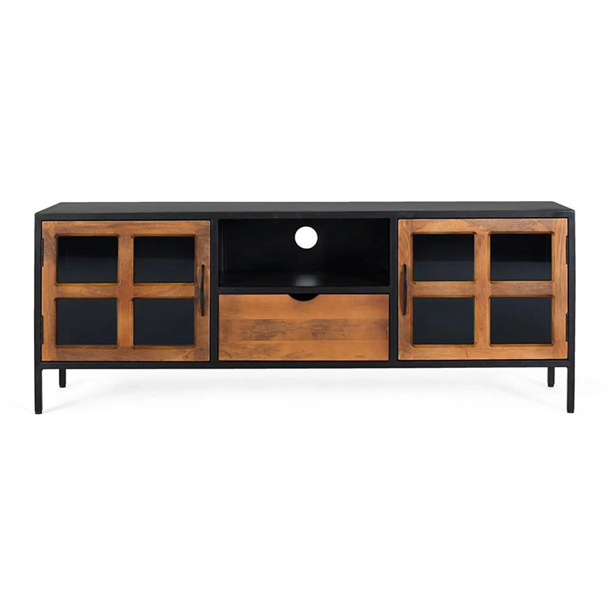 Rieti TV Unit with Storage - Natural, Mango Wood